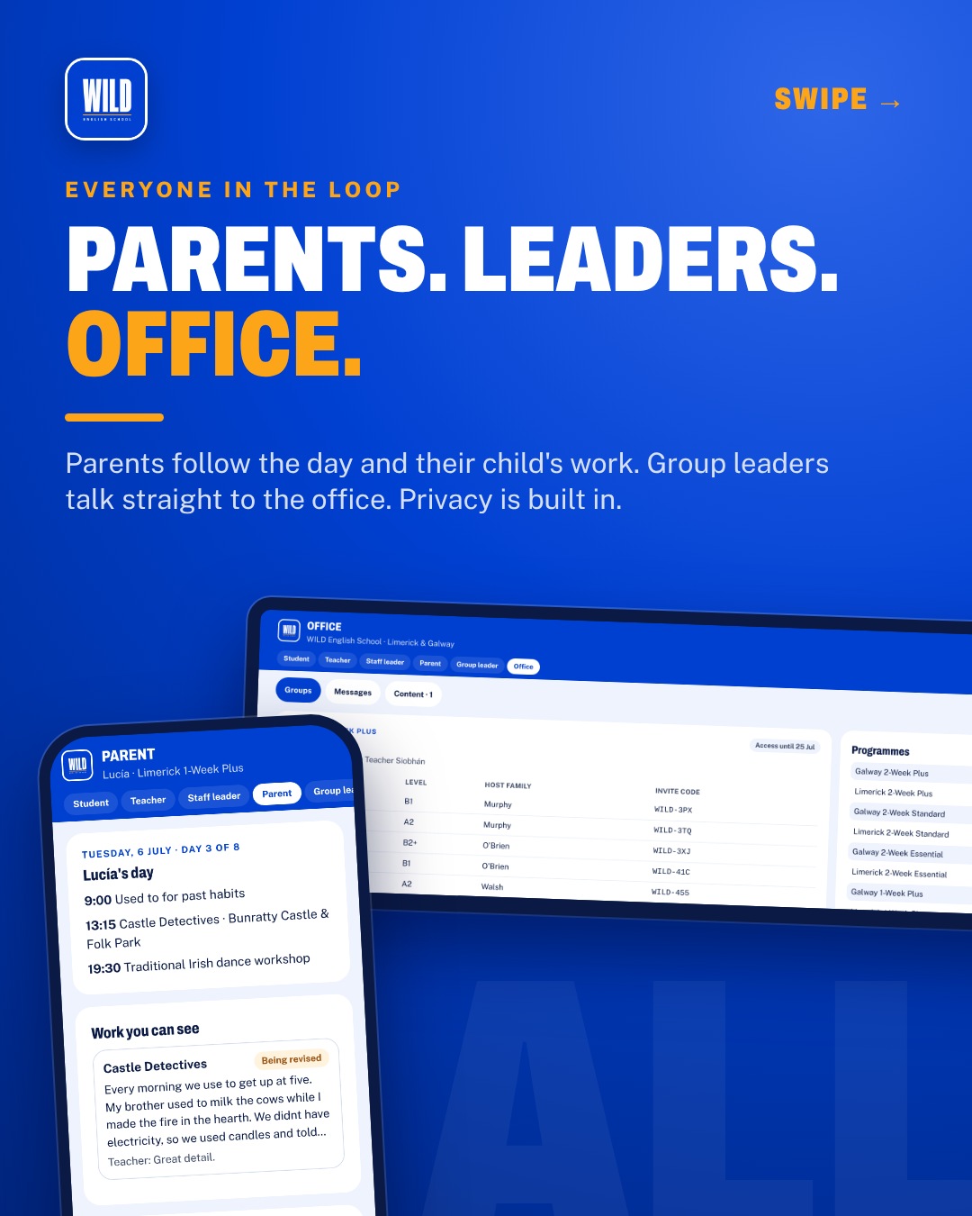 Parents, leaders and the office